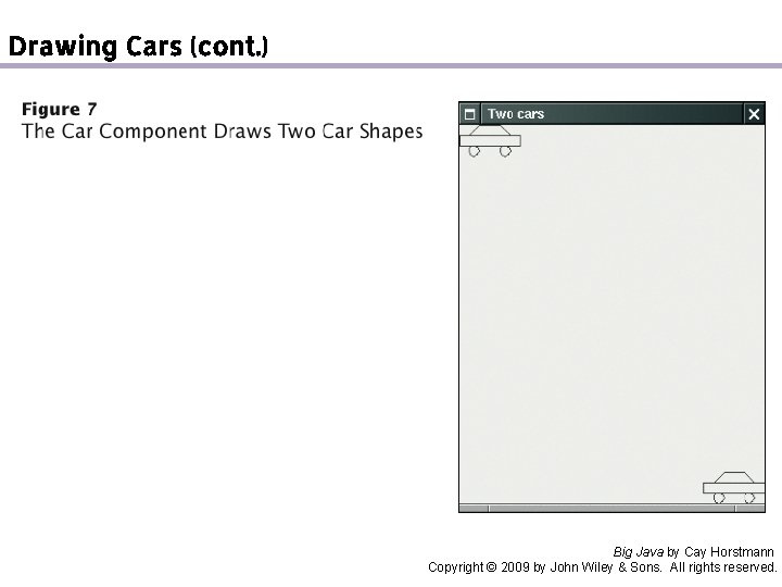 Drawing Cars (cont. ) Big Java by Cay Horstmann Copyright © 2009 by John