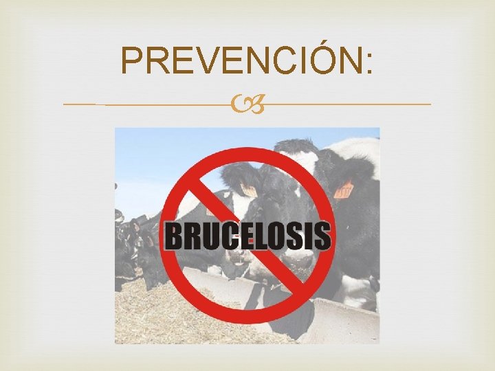 PREVENCIÓN: 