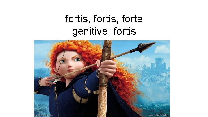 fortis, forte genitive: fortis 