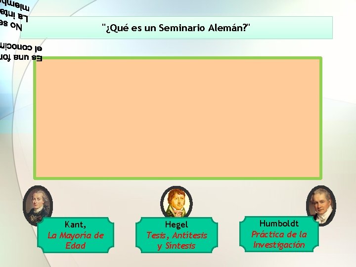 "¿Qué es un Seminario Alemán? " Kant, La Mayoría de Edad Hegel Tesis, Antítesis