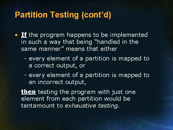 BlackBox Testing Techniques I Software Testing and Verification