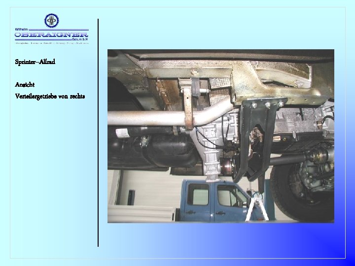 Sprinter–Allrad Ansicht Verteilergetriebe von rechts 