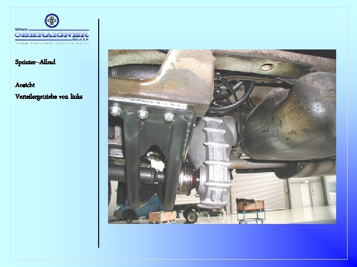 Sprinter–Allrad Ansicht Verteilergetriebe von links 