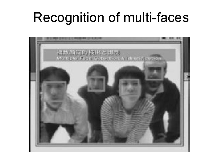 Recognition of multi-faces 