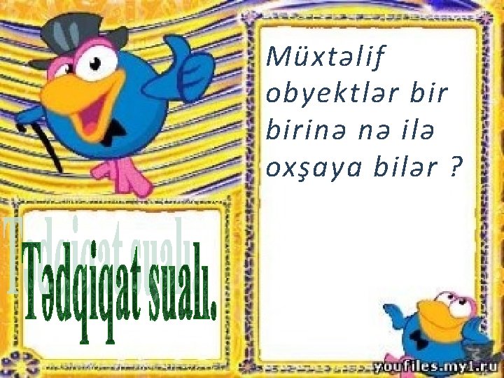 Müxtəlif obyektlər birinə nə ilə oxşaya bilər ? 