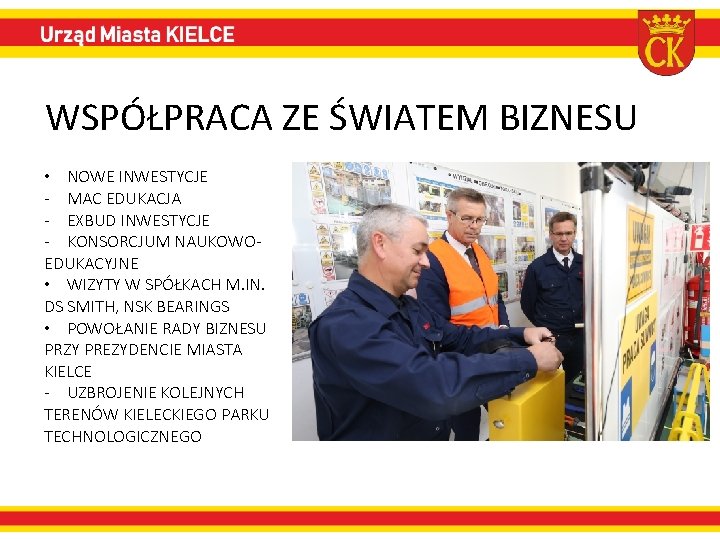 WSPÓŁPRACA ZE ŚWIATEM BIZNESU • NOWE INWESTYCJE - MAC EDUKACJA - EXBUD INWESTYCJE -