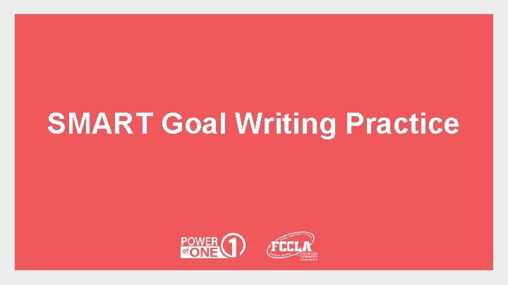 SMART Goal Writing Practice 