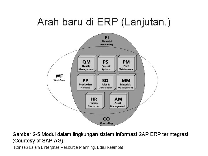 Arah baru di ERP (Lanjutan. ) Gambar 2 -5 Modul dalam lingkungan sistem informasi