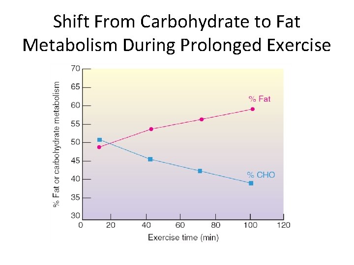 Shift From Carbohydrate to Fat Metabolism During Prolonged Exercise 
