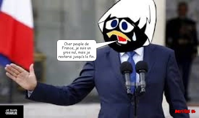 Cher peuple de France, je suis un gros nul, mais je resterai jusqu’a la