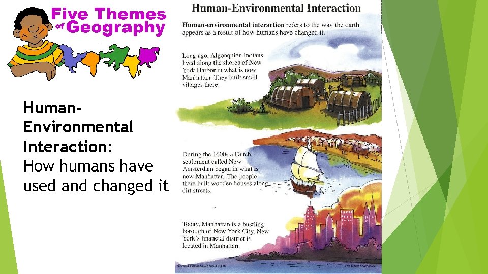 Human. Environmental Interaction: How humans have used and changed it 