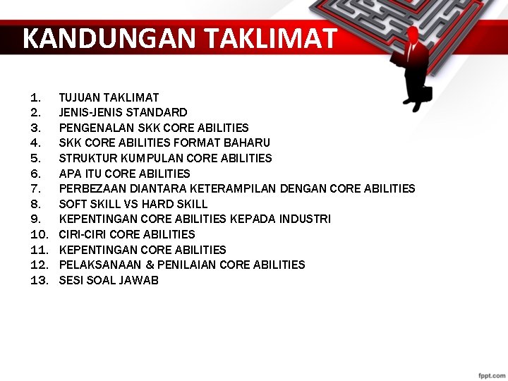 KANDUNGAN TAKLIMAT 1. 2. 3. 4. 5. 6. 7. 8. 9. 10. 11. 12.
