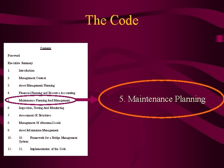 The Code Contents Foreword Executive Summary 1. Introduction 2. Management Context 3. Asset Management