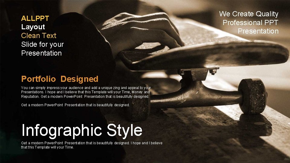 ALLPPT Layout Clean Text Slide for your Presentation Portfolio Designed You can simply impress