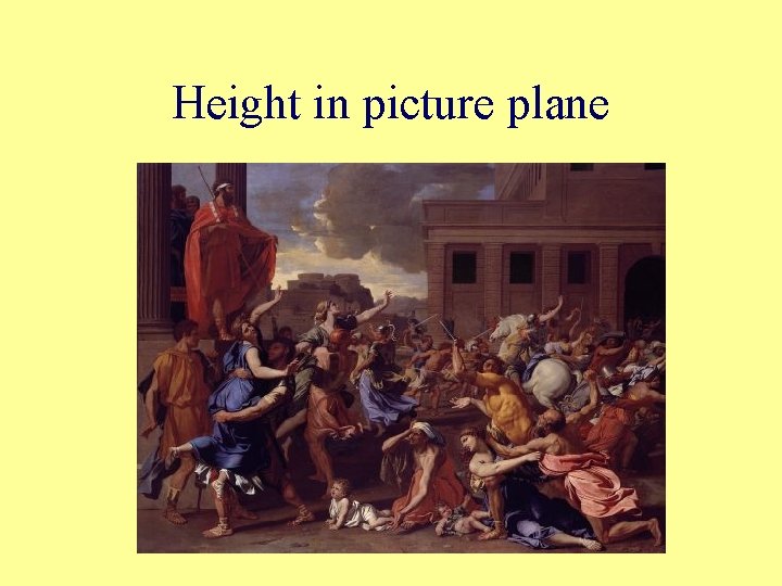 Height in picture plane 