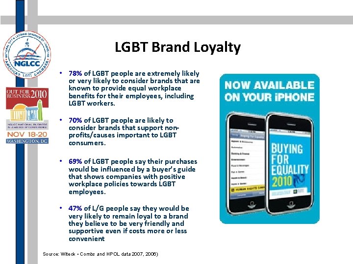 LGBT Brand Loyalty • 78% of LGBT people are extremely likely or very likely