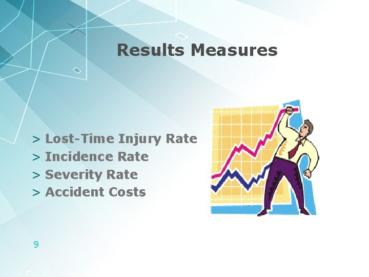 Results Measures > Lost-Time Injury Rate > Incidence Rate > Severity Rate > Accident