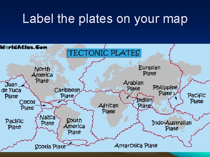Label the plates on your map 