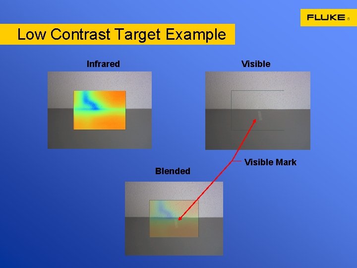 Low Contrast Target Example Infrared Visible Blended Visible Mark 