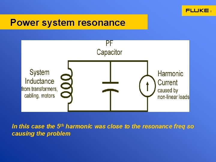Power system resonance In this case the 5 th harmonic was close to the