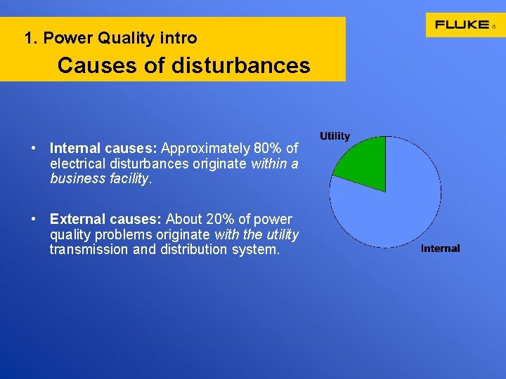 1. Power Quality intro Causes of disturbances • Internal causes: Approximately 80% of electrical