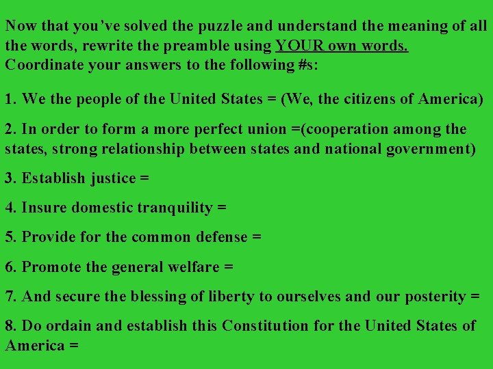 Now that you’ve solved the puzzle and understand the meaning of all the words,