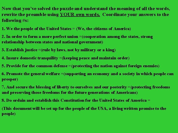 Now that you’ve solved the puzzle and understand the meaning of all the words,