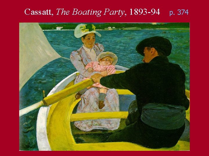 Cassatt, The Boating Party, 1893 -94 p. 374 