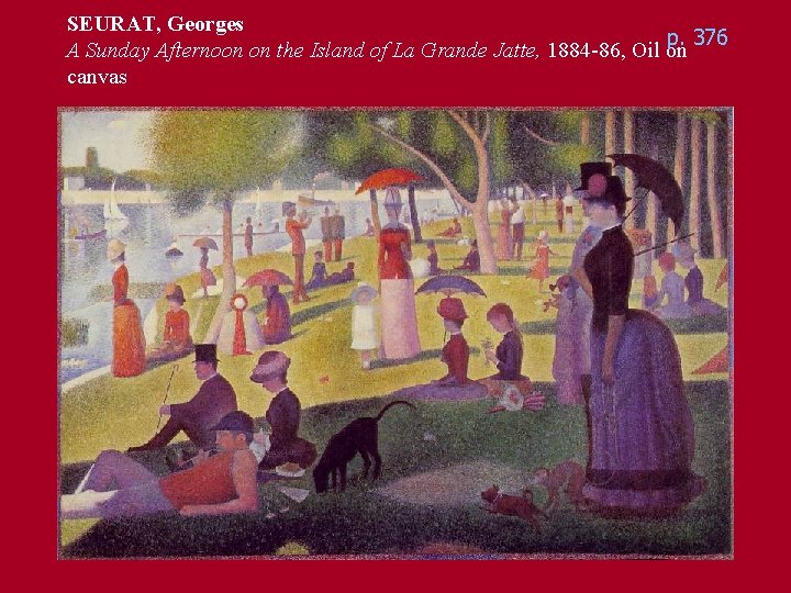 SEURAT, Georges p. 376 A Sunday Afternoon on the Island of La Grande Jatte,