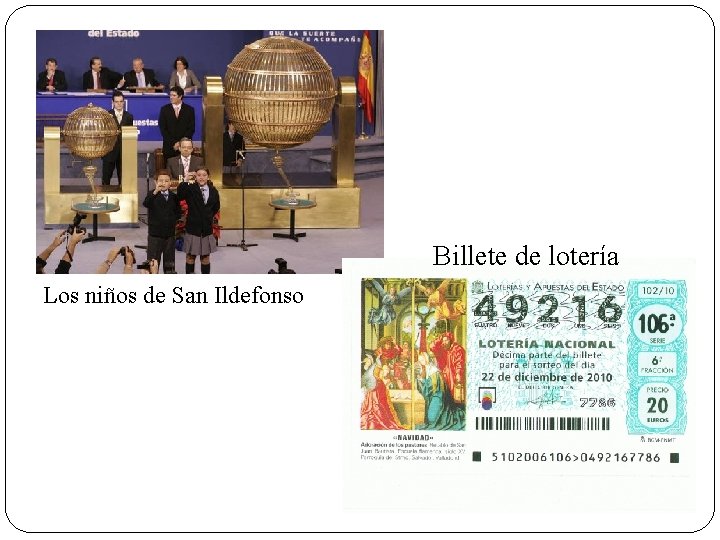 Billete de lotería Los niños de San Ildefonso 