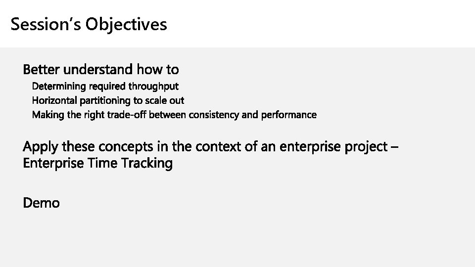 Session’s Objectives 