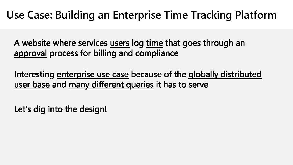 Use Case: Building an Enterprise Time Tracking Platform 