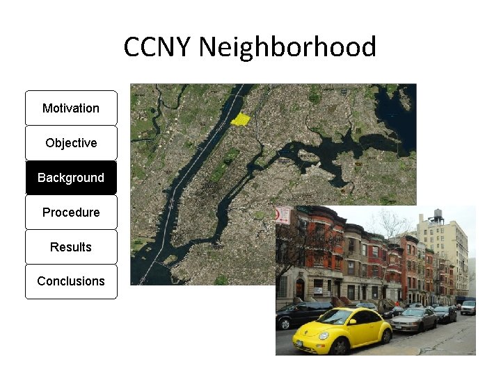 CCNY Neighborhood Motivation Objective Background Procedure Results Conclusions 