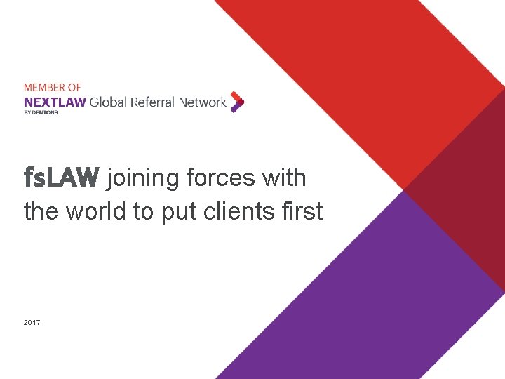 fs. LAW joining forces with the world to put clients first 2017 