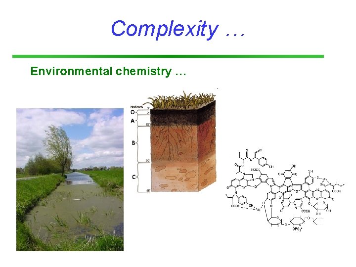 Complexity … Environmental chemistry … 