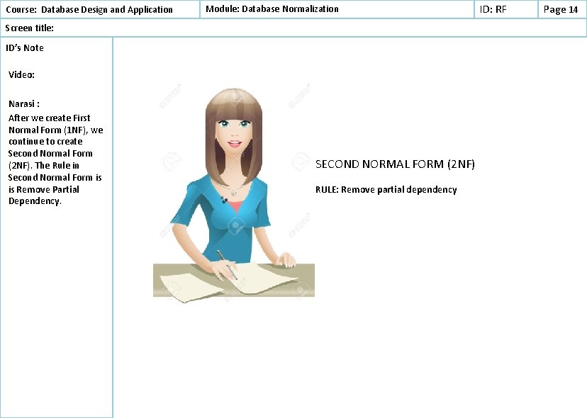 Course: Database Design and Application Module: Database Normalization Screen title: ID’s Note Video: Narasi Course: Database Design and Application Module: Database Normalization Screen title: ID’s Note Video: Narasi