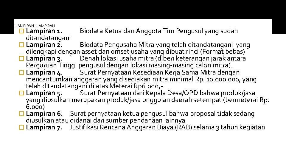 LAMPIRAN - LAMPIRAN � Lampiran 1. Biodata Ketua dan Anggota Tim Pengusul yang sudah