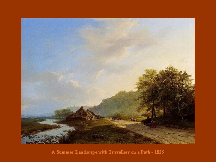 A Summer Landscape with Travellers on a Path - 1826 