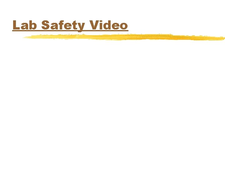 Lab Safety Video 