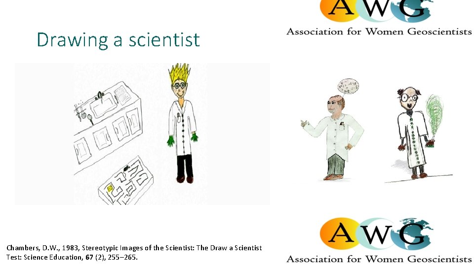 Drawing a scientist Chambers, D. W. , 1983, Stereotypic Images of the Scientist: The