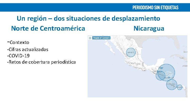 Un región – dos situaciones de desplazamiento Norte de Centroamérica Nicaragua -Contexto -Cifras actualizadas