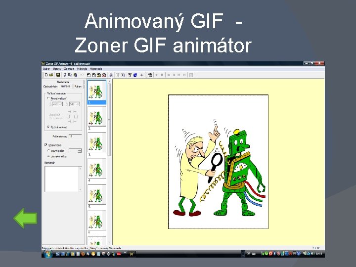 Animovaný GIF Zoner GIF animátor 