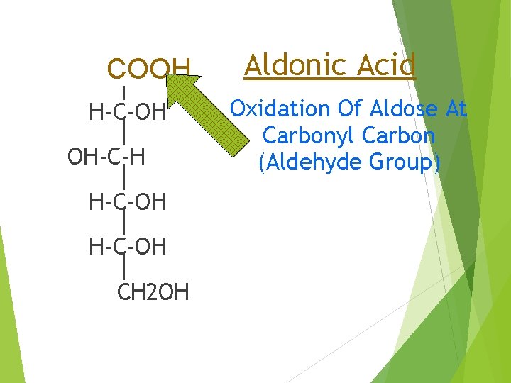 H-C=O COOH H-C-OH OH-C-H H-C-OH CH 2 OH Aldonic Acid Oxidation Of Aldose At