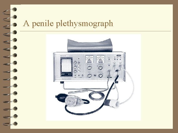 A penile plethysmograph 