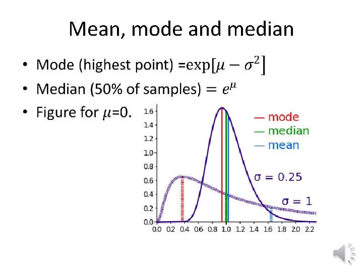 Mean, mode and median • Mean, mode and median •
