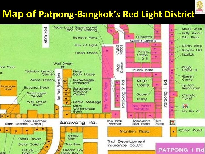 Map of Patpong-Bangkok’s Red Light District 