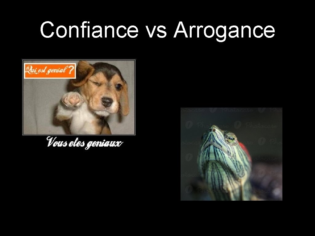 Confiance vs Arrogance 