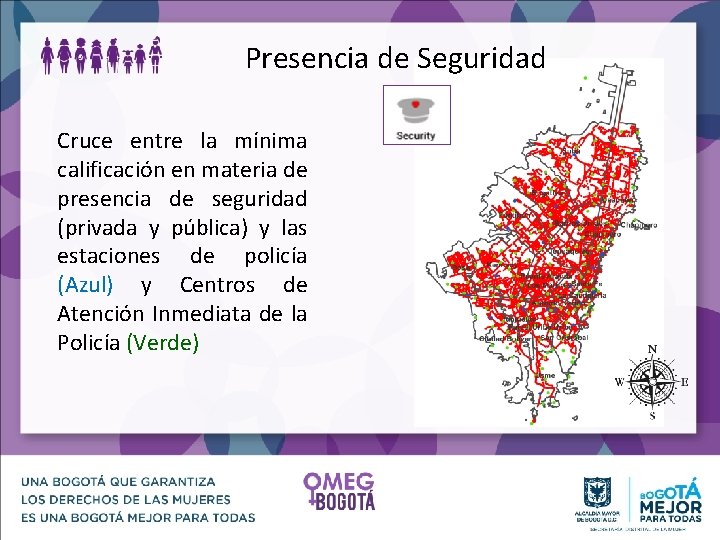 Presencia de Seguridad Cruce entre la mínima calificación en materia de presencia de seguridad