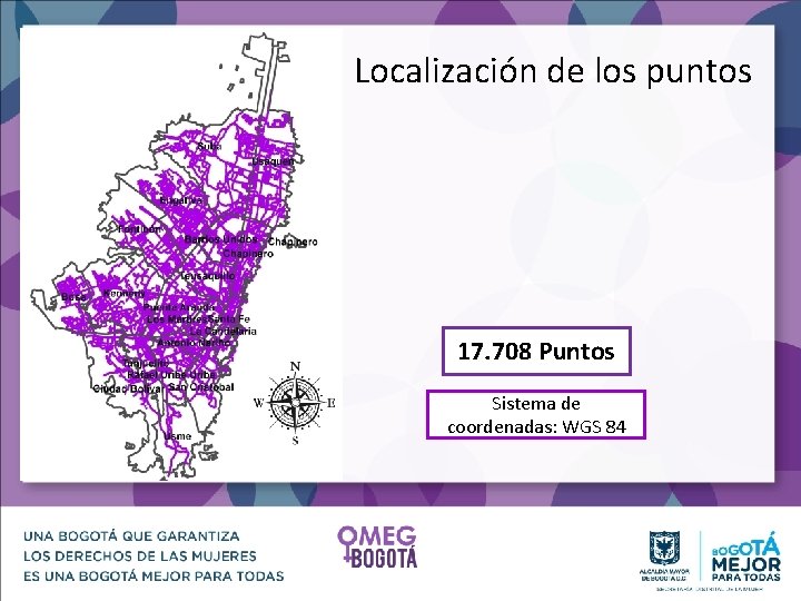 Localización de los puntos 17. 708 Puntos Sistema de coordenadas: WGS 84 