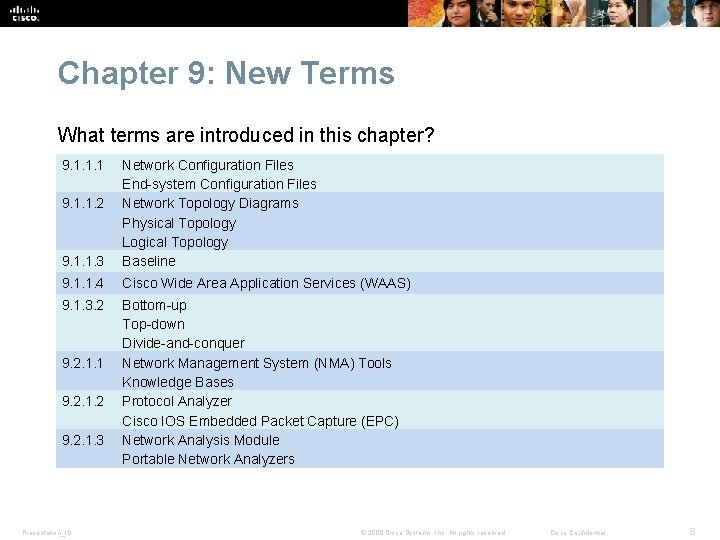 Chapter 9: New Terms What terms are introduced in this chapter? 9. 1. 1.